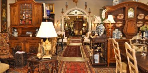 A view of our gallery Clark Antiques Gallery, full of fine French and English antiques from the 18th and 19th centuries