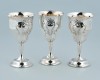 Gorham Chantilly silver water goblets