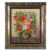flowers on canvas