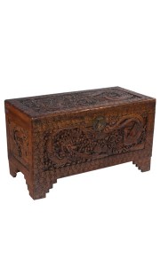 Asian Hand Carved Trunk